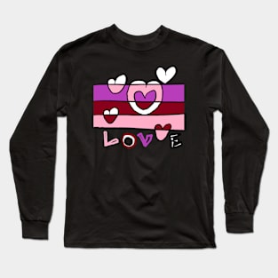 love and heart pattern Long Sleeve T-Shirt